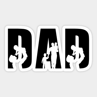 Dad Sign, Dad And Babies , Fathers Day Gift Sticker